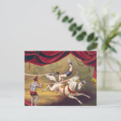 Zirkusposter mit darstellender Akrobat Postkarte (Stehend Vorderseite)