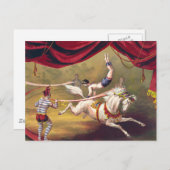 Zirkusposter mit darstellender Akrobat Postkarte (Vorne/Hinten)