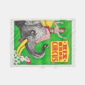 Zirkusposter mit einer Frau, die ein reitender Ele Fleecedecke (Vorderseite (Horizontal))