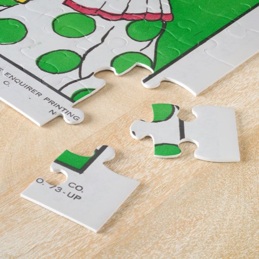 Zirkusposter mit einer Frau, die ein reitender Ele Puzzle (Seite)