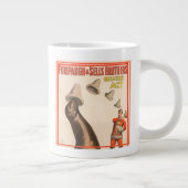 Zirkusposter mit einer Seelenlion, die Hasen fängt Jumbo-Tasse (Rechts)