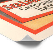 Zirkusposter mit einer Seelenlion, die Hasen fängt Poster (Ecke)