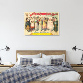 Zirkusposter mit Frauen in nationalen Kostümen Leinwanddruck (Insitu (Schlafzimmer))