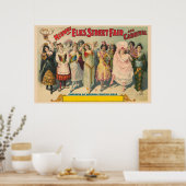 Zirkusposter mit Frauen in nationalen Kostümen Poster (Küche)