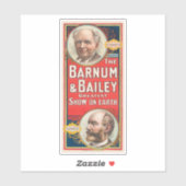 Zirkusposter mit Portraits von Barnum & Bailey Aufkleber (Blatt)