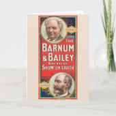 Zirkusposter mit Portraits von Barnum & Bailey Karte (Vorderseite)