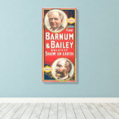 Zirkusposter mit Portraits von Barnum & Bailey Leinwanddruck (Insitu (Holzboden))