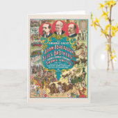 Zirkusposter mit vielen Zirkusszenen Karte (Gelbe Blume)