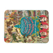 Zirkusposter mit vielen Zirkusszenen Magnet (Horizontal)