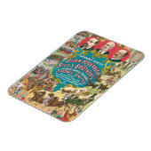 Zirkusposter mit vielen Zirkusszenen Magnet (Linke Seite)