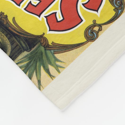 Zirkusposter mit Wildtieren in Käfigen Fleecedecke (Ecke)