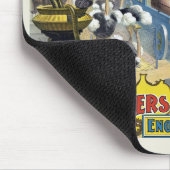 Zirkusposter mit Wildtieren in Käfigen Mousepad (Ecke)