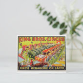 Zirkusposter-Postkarte Postkarte (Stehend Vorderseite)