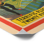 Zirkusposter von Acrobaten, die über Elefanten spr Poster (Ecke)