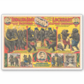 Zirkusposter von Elefanten Darstellend Aufkleber (Vorderseite)