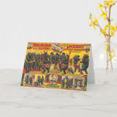 Zirkusposter von Elefanten Darstellend Karte (Gelbe Blume)