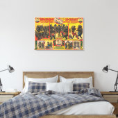 Zirkusposter von Elefanten Darstellend Leinwanddruck (Insitu (Schlafzimmer))
