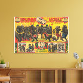 Zirkusposter von Elefanten Darstellend Leinwanddruck (Insitu (Wohnzimmer))