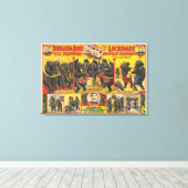 Zirkusposter von Elefanten Darstellend Leinwanddruck (Insitu (Holzboden))