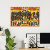 Zirkusposter von Elefanten Darstellend Poster (Heimbüro)