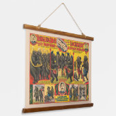 Zirkusposter von Elefanten Darstellend Wandteppich Mit Holzrahmen (Gewinkelt)
