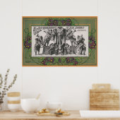 Zirkusposter von Elefanten, die Instrumente spiele Poster (Küche)