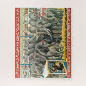 Zirkusposter von Elefanten und Tieren in Käfigen Puzzle (Vertikal)