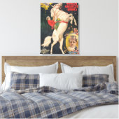 Zirkusposter von Frau Ada Castello auf einem Pferd Leinwanddruck (Insitu (Schlafzimmer))