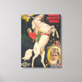 Zirkusposter von Frau Ada Castello auf einem Pferd Leinwanddruck (Vorderseite)
