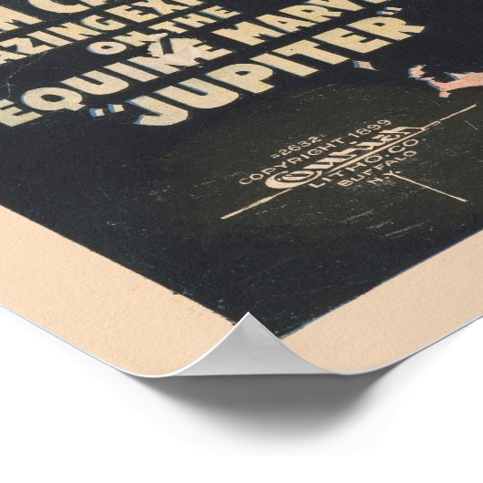 Zirkusposter von Frau Ada Castello auf einem Pferd Poster (Ecke)