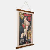 Zirkusposter von Frau Ada Castello auf einem Pferd Wandteppich Mit Holzrahmen (Gewinkelt)