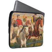 Zirkusposter von Jockeys auf Pferden, die eine Hec Laptopschutzhülle (Vorne Rechts)