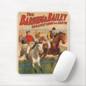 Zirkusposter von Jockeys auf Pferden, die eine Hec Mousepad (Mit Mouse)