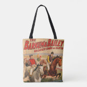 Zirkusposter von Jockeys auf Pferden, die eine Hec Tasche (Rückseite)