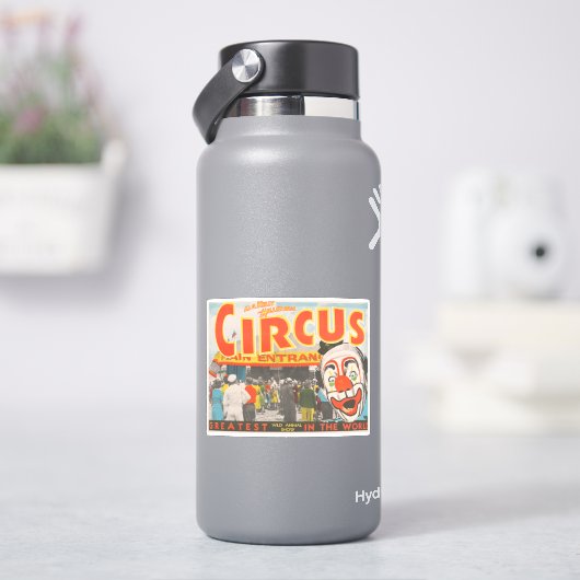 Zirkusposter von Leuten, die an die Spitze kommen Aufkleber (HydroFlask)
