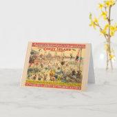 Zirkusposter von Menschen in Kostümen Darstellend Karte (Gelbe Blume)