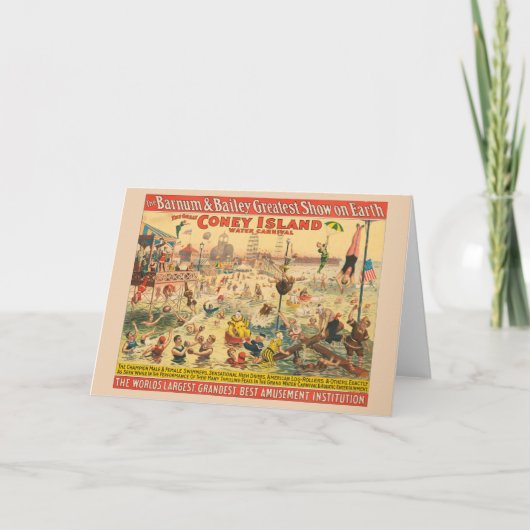 Zirkusposter von Menschen in Kostümen Darstellend Karte (Vorderseite)