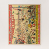 Zirkusposter von Menschen in Kostümen Darstellend Puzzle (Vertikal)