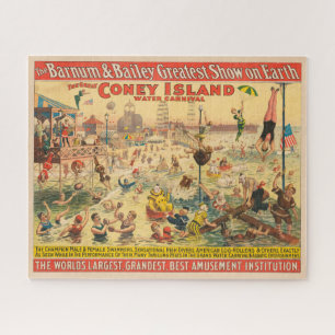 Zirkusposter von Menschen in Kostümen Darstellend Puzzle