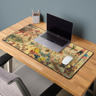 Zirkusposter von Menschen in Kostümen Darstellend Schreibtischunterlage