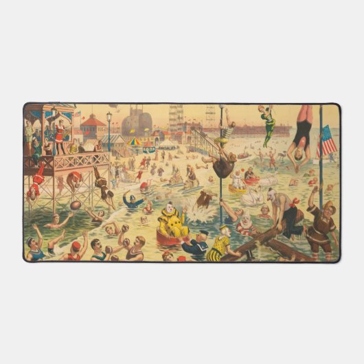 Zirkusposter von Menschen in Kostümen Darstellend Schreibtischunterlage (Vorderseite)