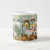 Zirkusposter von Menschen unterschiedlicher Nation Jumbo-Tasse (Vorderseite)