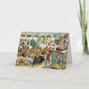 Zirkusposter von Menschen unterschiedlicher Nation Karte