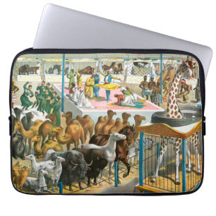 Zirkusposter von Menschen unterschiedlicher Nation Laptopschutzhülle