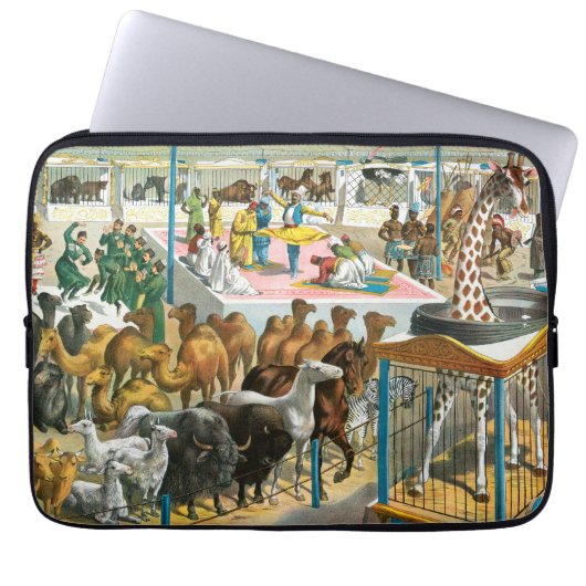 Zirkusposter von Menschen unterschiedlicher Nation Laptopschutzhülle (Vorderseite)