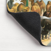 Zirkusposter von Menschen unterschiedlicher Nation Mousepad (Ecke)