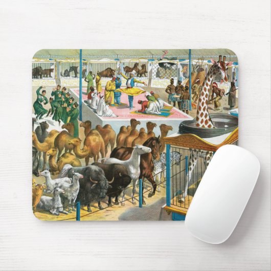 Zirkusposter von Menschen unterschiedlicher Nation Mousepad (Mit Mouse)