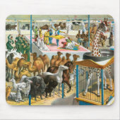 Zirkusposter von Menschen unterschiedlicher Nation Mousepad (Vorne)