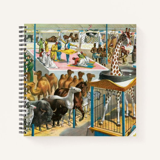 Zirkusposter von Menschen unterschiedlicher Nation Notizblock (Vorderseite)