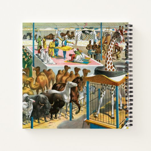 Zirkusposter von Menschen unterschiedlicher Nation Notizblock (Rückseite)